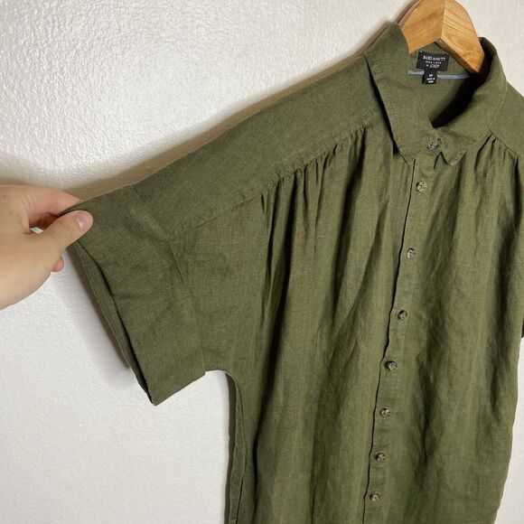 J Crew Baird Mcnutt Irish Linen Shirtdress Short Sleeve Dress Women’s Medium - Picture 5 of 13